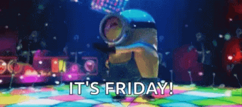 Minion Dancing on Disco Floor It's Friday