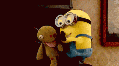 Minion Holding Stuffed Animal GIF