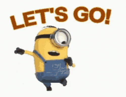 Minion Kicking Soccer Ball Saying Let's Go GIF