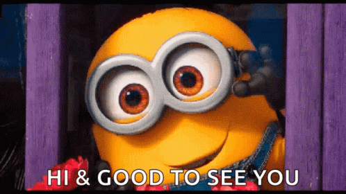 Minion Saying Hi & Good To See You GIF