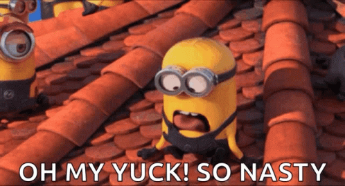 Minion Saying Oh My Yuck So Nasty GIF