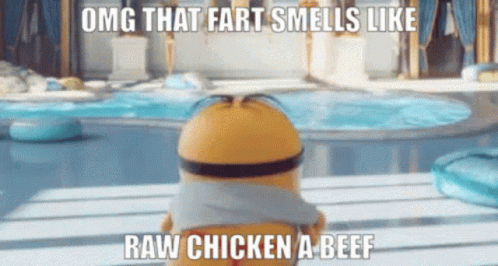 Minion Saying Raw Chicken a Beef