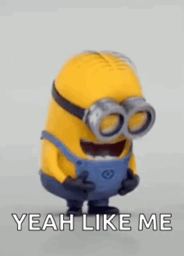Minion Smiling Saying Yeah Like Me GIF