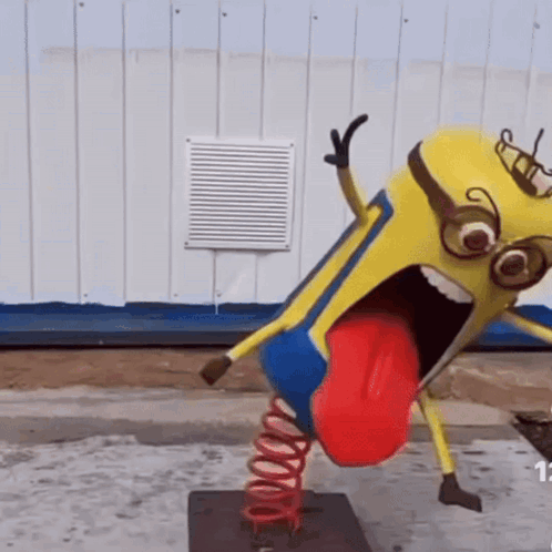 Minion Statue With Red Tongue