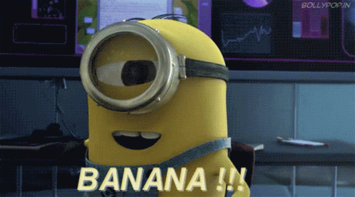 Minion Wearing Goggles Saying Banana