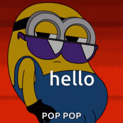 Minion Wearing Sunglasses Hello Pop Pop GIF