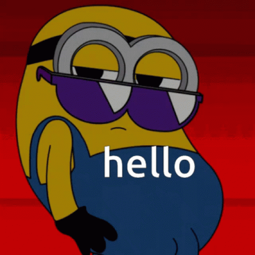 Minion Wearing Sunglasses Saying Hello