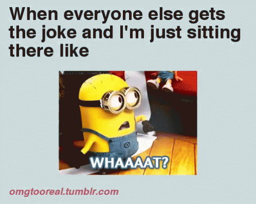 Minion When Everyone Else Gets The Joke Like Whaaaat
