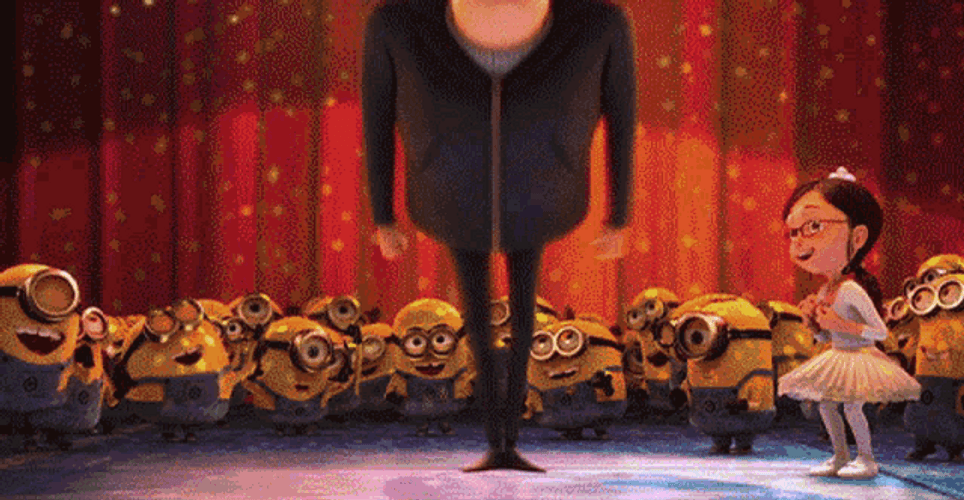 Minions And Margu With Dr. Gru GIF