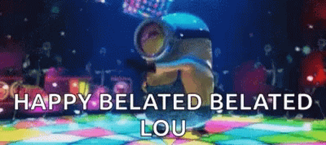 Minions Belated Birthday Dance Party GIF