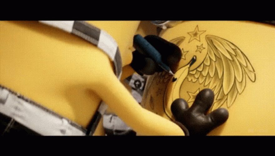 Minions Body Tattoo GIF