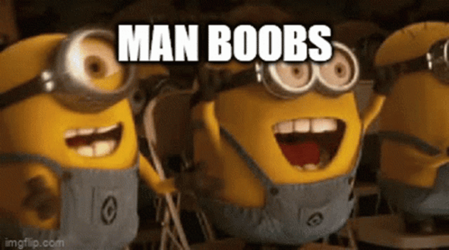 Minions Excited Man Boobs GIF
