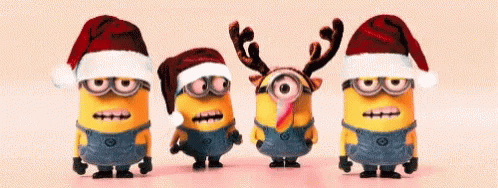 Minions Having Christmas Party GIF