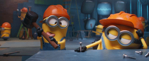 Minions in Hard Hats and Goggles Working