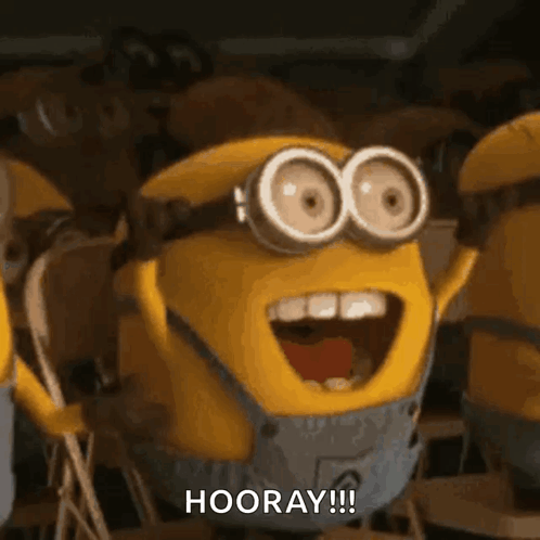 Minions Shouting Hooray