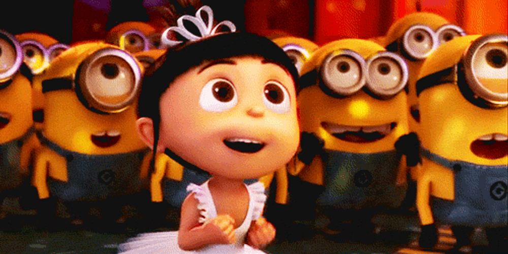 Minions With Agnes GIF