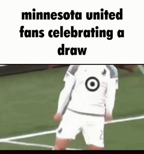 Minnesota United Fans Celebrating Draw With Soccer Player GIF