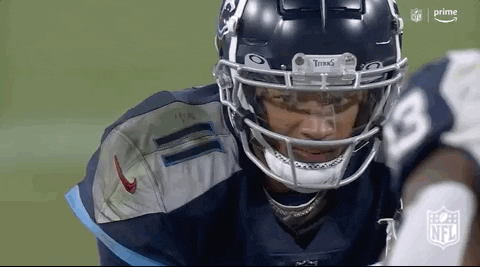 Minnesota Vikings Joshua Dobbs Pressing Fingers To Helmet GIF