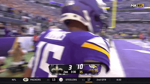 Minnesota Vikings Player Approaching Joshua Dobbs GIF