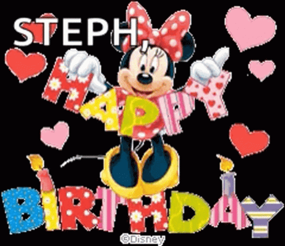 Minnie Mouse Disney Happy Birthday GIF