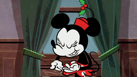 Minnie Mouse Excited For Christmas Dinner GIF