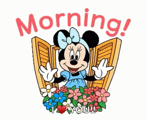 Minnie Mouse Giving You Morning Wink GIF