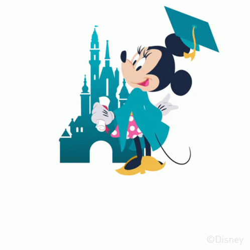 Minnie Mouse Graduation Cap And Gown GIF