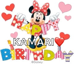 Minnie Mouse Holding Happy Birthday Sign