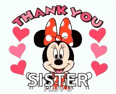 Minnie Mouse Love For Sis GIF