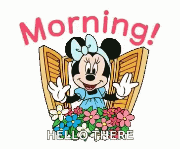 Minnie Mouse Morning Hello July GIF