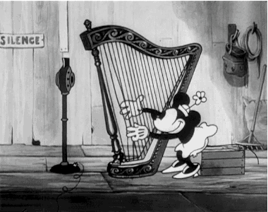 Minnie Mouse Playing Harp GIF