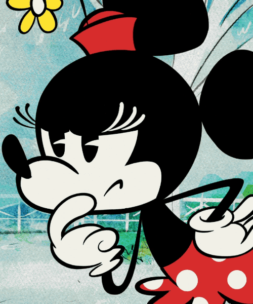 Minnie Mouse Serious Thinking GIF