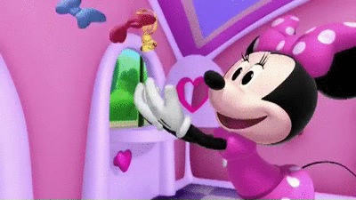 Minnie Mouse Showing Off Her Bow-toons GIF
