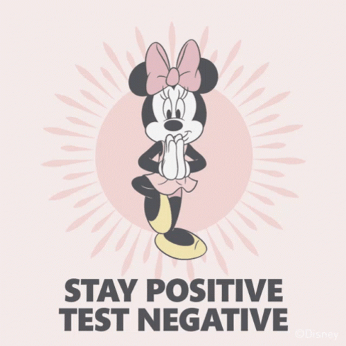 Minnie Mouse Stay Positive Test Negative GIF 