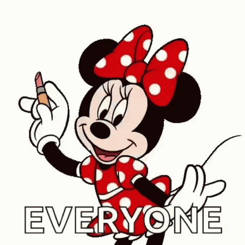 Minnie Writing Thank You All Everyone GIF