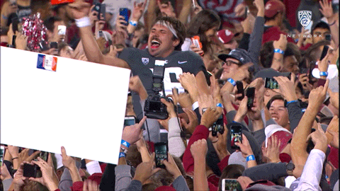 Minshew Crowded With Supporters GIF