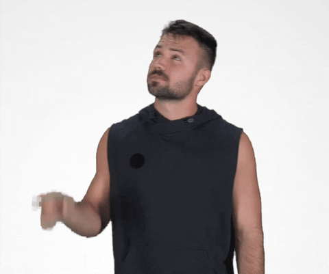 Minshew Looking And Pointing Up GIF