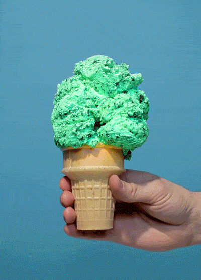 Mint Ice Cream Birthday Confetti GIF