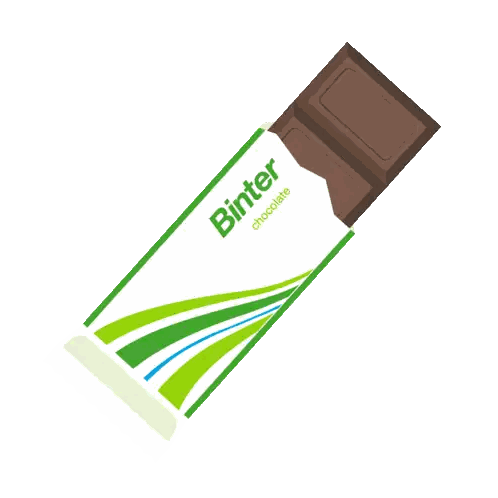 Minter Chocolate Bar With Green and White Wrappers