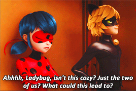 Miraculous Ladybug Cat Noir Flirting GIF