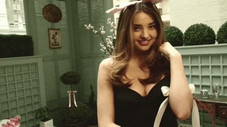 Miranda Kerr Bunny Kiss GIF