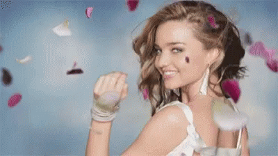 Miranda Kerr With Falling Petals GIF
