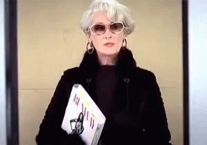 Miranda Priestly Cool Sunglasses Take Off GIF