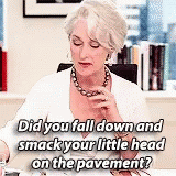 Miranda Priestly Did You Fall Down GIF