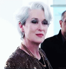 Miranda Priestly Fake Smile GIF