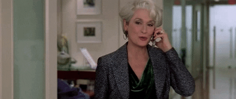 Miranda Priestly Judging Outfit GIF