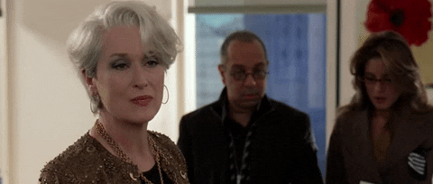 Miranda Priestly Shocked Look GIF