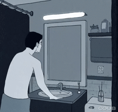Moist Mirror Bright Lights GIF