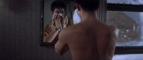 Man In Broken Side Mirror GIF