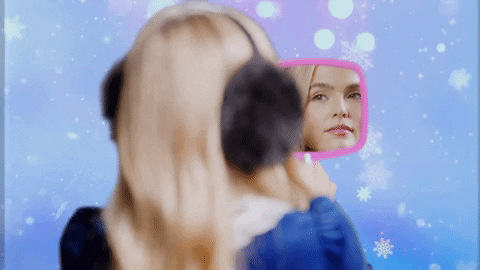 Snowing In The Mirror GIF